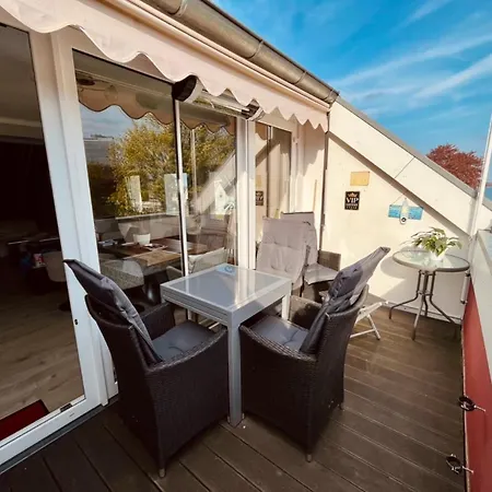 3sz Penthaus Luna Am Sandstrand Mit Meerblick & Balkon Apartment
