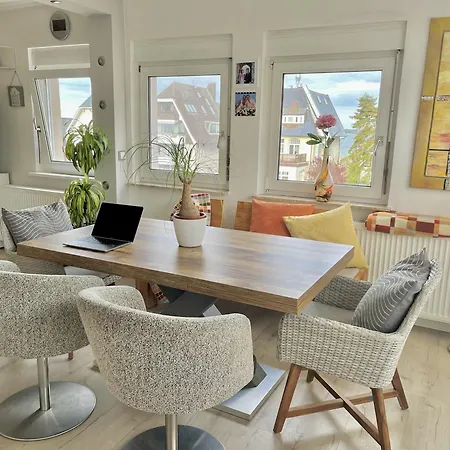 3sz Penthaus Luna Am Sandstrand Mit Meerblick & Balkon アパート