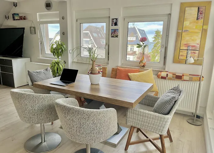 3sz Penthaus Luna Am Sandstrand Mit Meerblick & Balkon Apartament